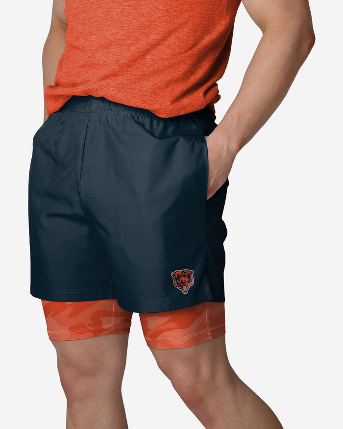 Chicago Bears Team Color Camo Liner Shorts FOCO S - FOCO.com