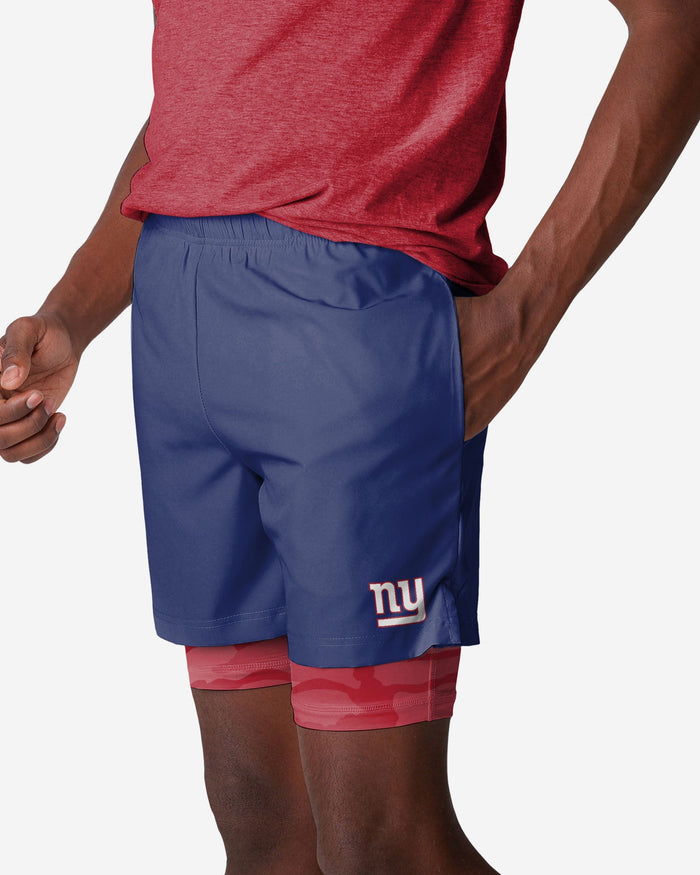 New York Giants Team Color Camo Liner Shorts FOCO S - FOCO.com