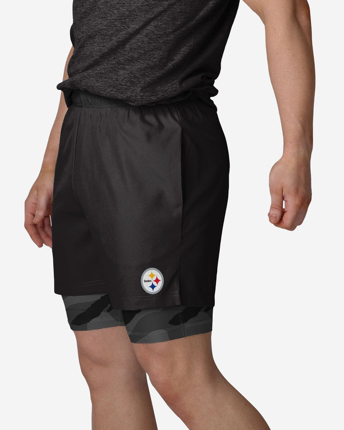 Pittsburgh Steelers Team Color Camo Liner Shorts FOCO S - FOCO.com