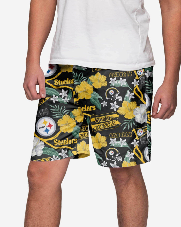 Pittsburgh Steelers City Style Swimming Trunks FOCO S - FOCO.com