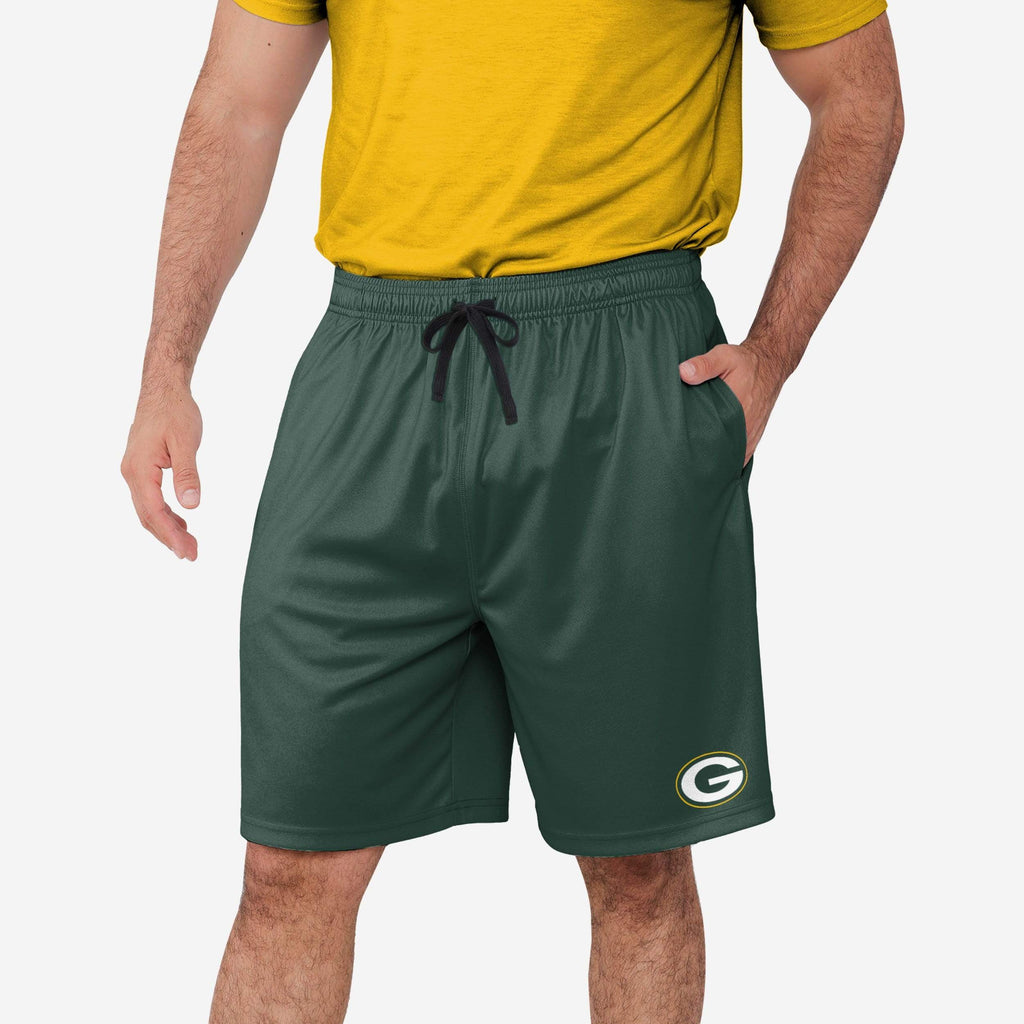 Green Bay Packers Team Workout Training Shorts FOCO S - FOCO.com