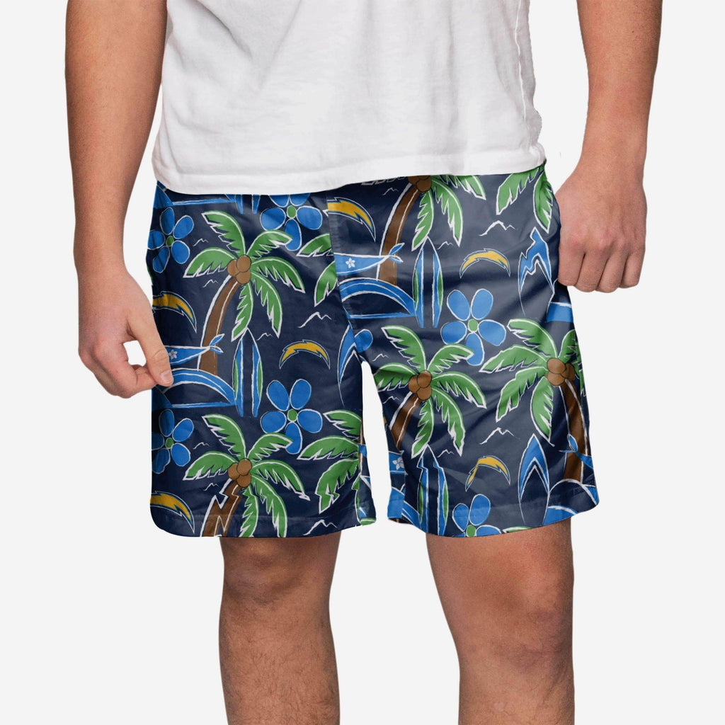 Los Angeles Chargers Tropical Swimming Trunks FOCO S - FOCO.com