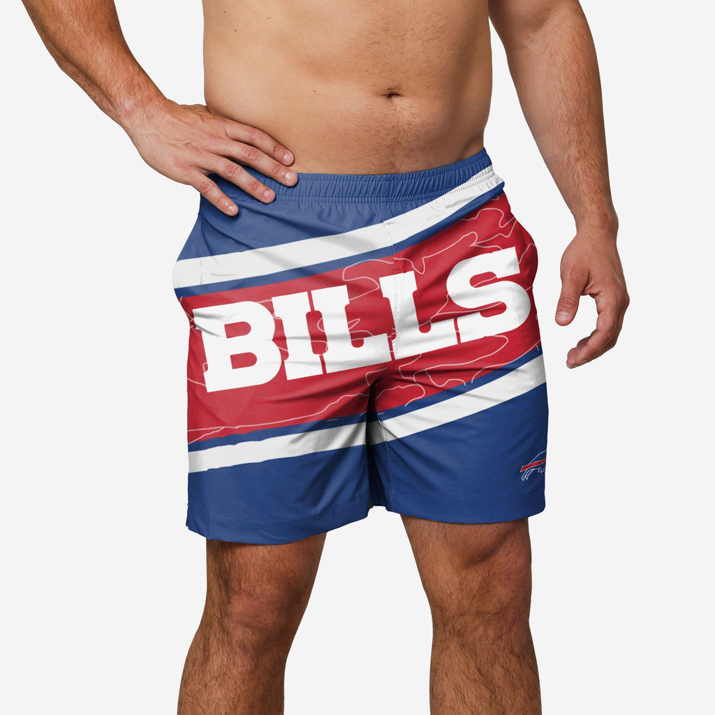 Buffalo Bills Big Wordmark Swimming Trunks FOCO S - FOCO.com