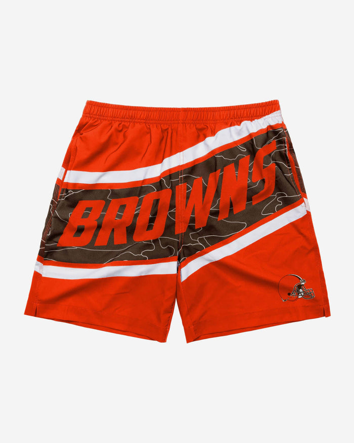 Cleveland Browns Original Big Wordmark Swimming Trunks FOCO - FOCO.com