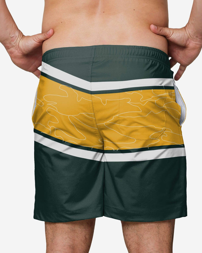 Green Bay Packers Big Wordmark Swimming Trunks FOCO - FOCO.com