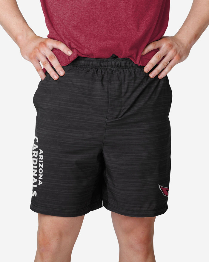 Arizona Cardinals Heathered Black Woven Liner Shorts FOCO S - FOCO.com