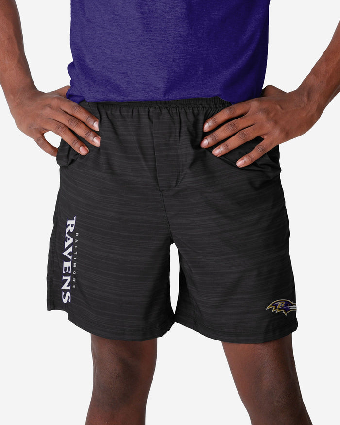 Baltimore Ravens Heathered Black Woven Liner Shorts FOCO S - FOCO.com