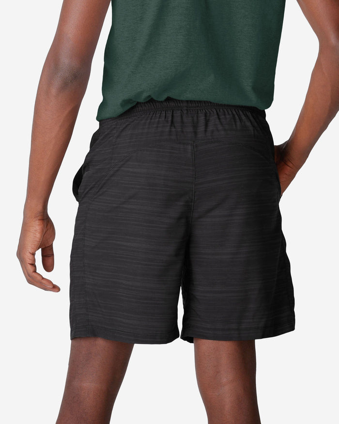 Green Bay Packers Heathered Black Woven Liner Shorts FOCO - FOCO.com