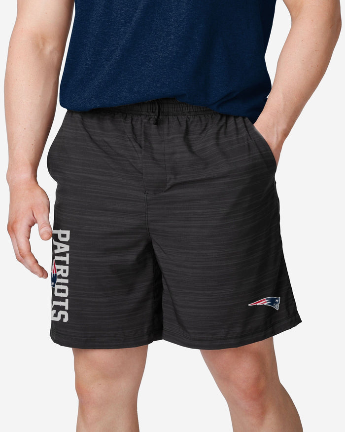 New England Patriots Heathered Black Woven Liner Shorts FOCO S - FOCO.com