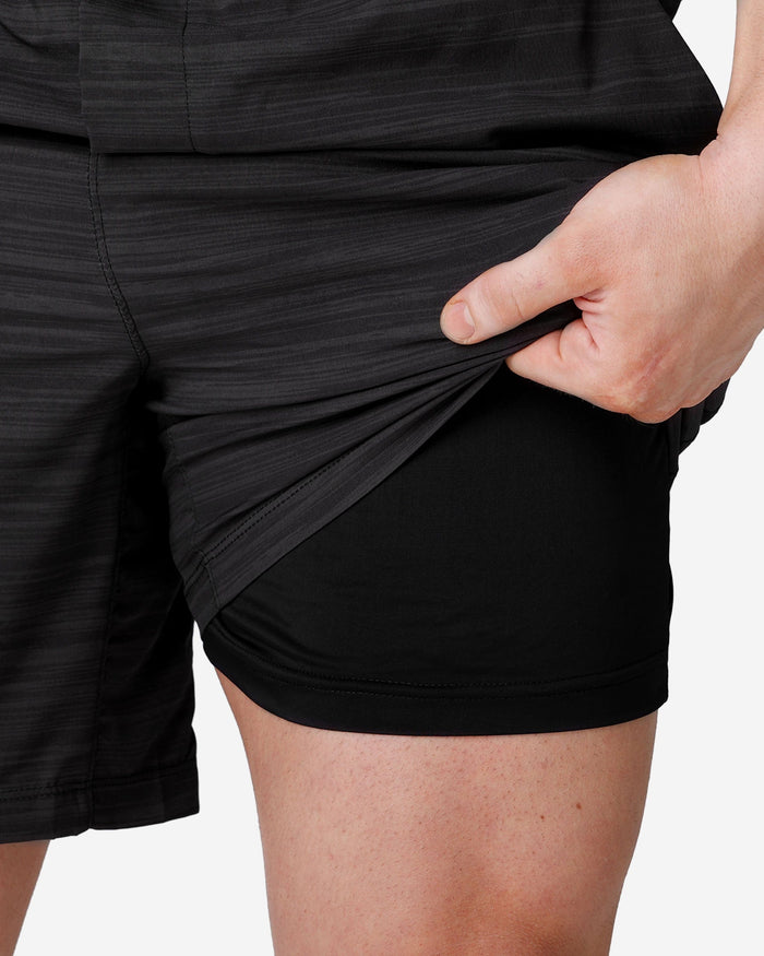 San Francisco 49ers Heathered Black Woven Liner Shorts FOCO - FOCO.com