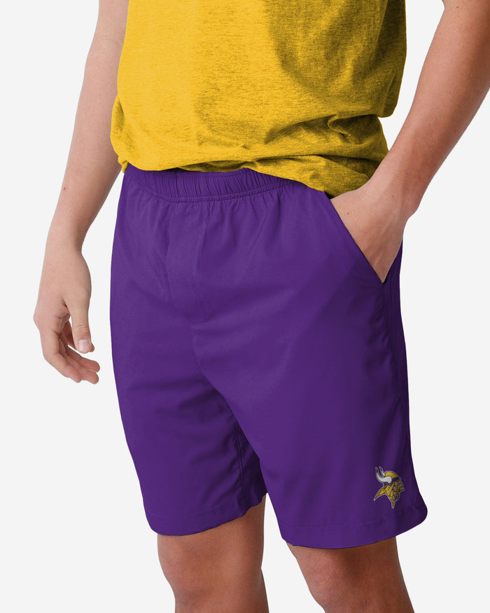 Minnesota Vikings Solid Woven Shorts FOCO S - FOCO.com