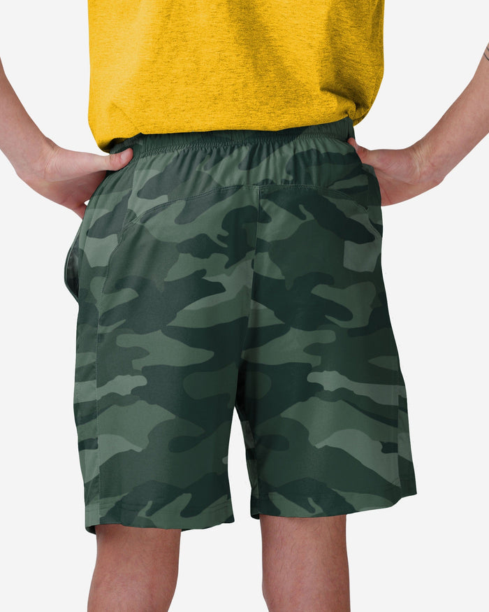 Green Bay Packers Tonal Camo Woven Shorts FOCO - FOCO.com