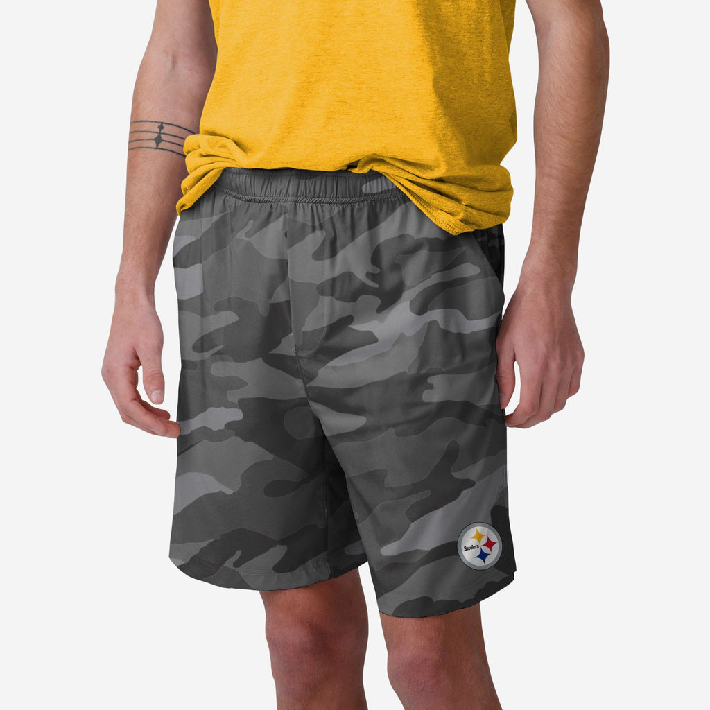 Pittsburgh Steelers Tonal Camo Woven Shorts FOCO S - FOCO.com