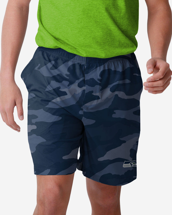 Seattle Seahawks Tonal Camo Woven Shorts FOCO S - FOCO.com