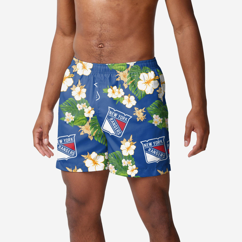 New York Rangers Floral Swimming Trunks FOCO S - FOCO.com