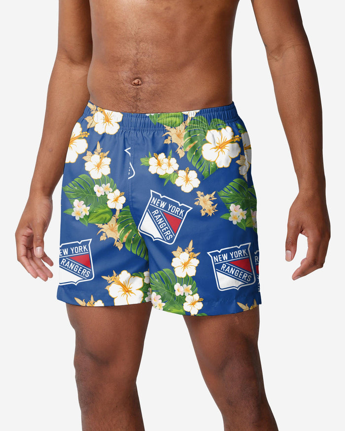 New York Rangers Floral Swimming Trunks FOCO S - FOCO.com