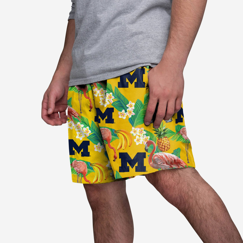 Michigan Wolverines Floral Shorts FOCO S - FOCO.com