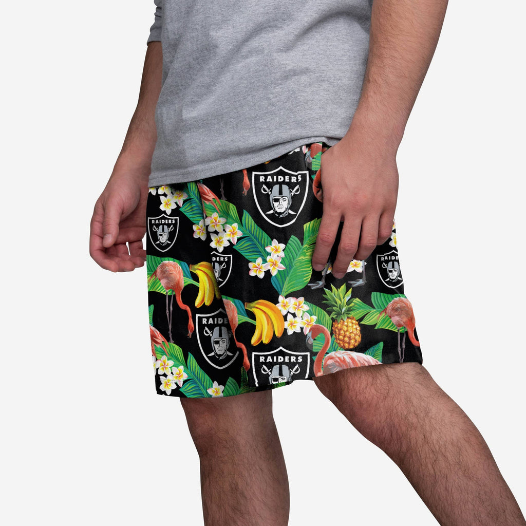Las Vegas Raiders Floral Shorts FOCO S - FOCO.com
