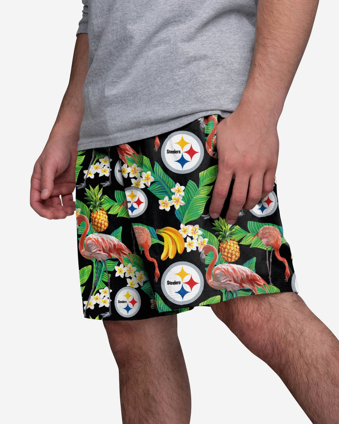 Pittsburgh Steelers Floral Shorts FOCO S - FOCO.com