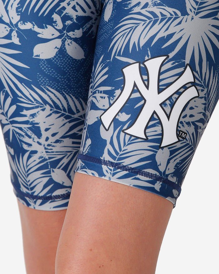 New York Yankees Womens Floral Bike Shorts FOCO - FOCO.com