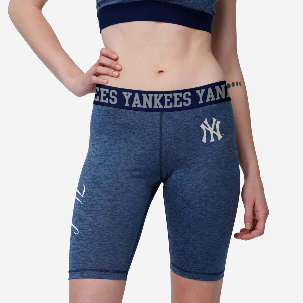 New York Yankees Womens Team Color Static Bike Shorts FOCO S - FOCO.com