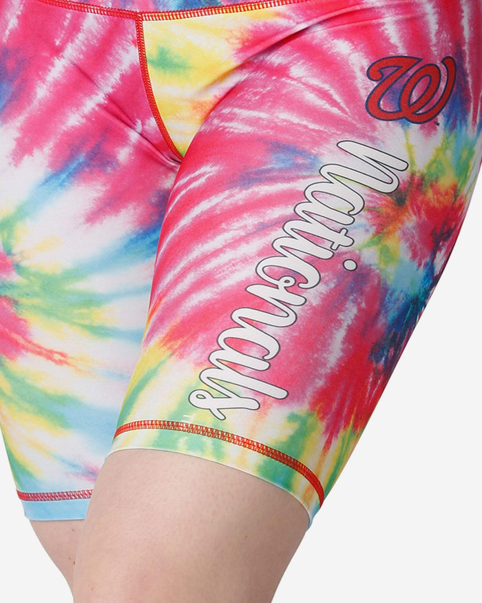 Washington Nationals Womens Tie-Dye Bike Shorts FOCO - FOCO.com