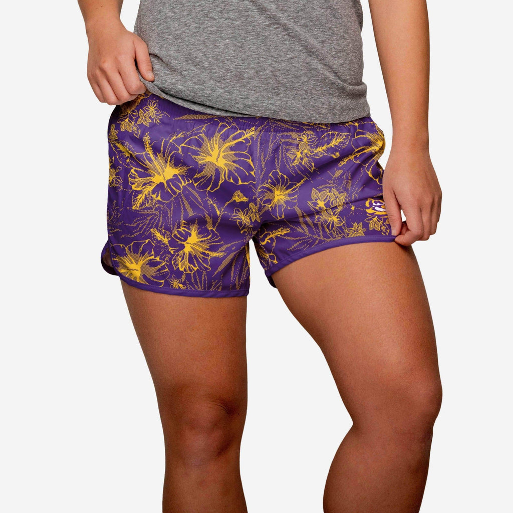 LSU Tigers Womens Island Vibes Shorts FOCO S - FOCO.com