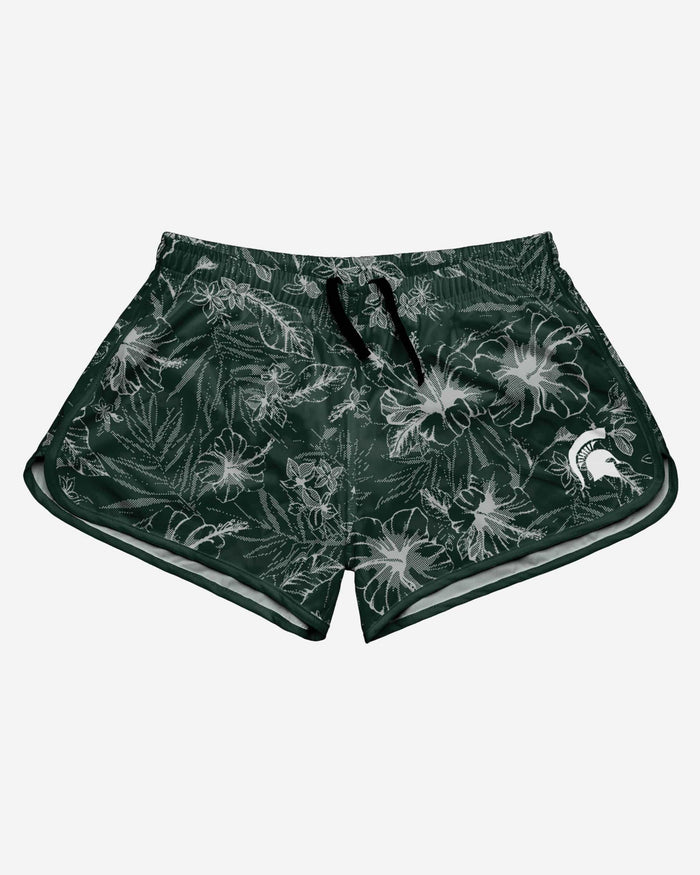 Michigan State Spartans Womens Island Vibes Shorts FOCO - FOCO.com