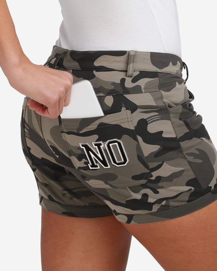 New Orleans Saints Womens Clubhouse Camo Shorts FOCO - FOCO.com