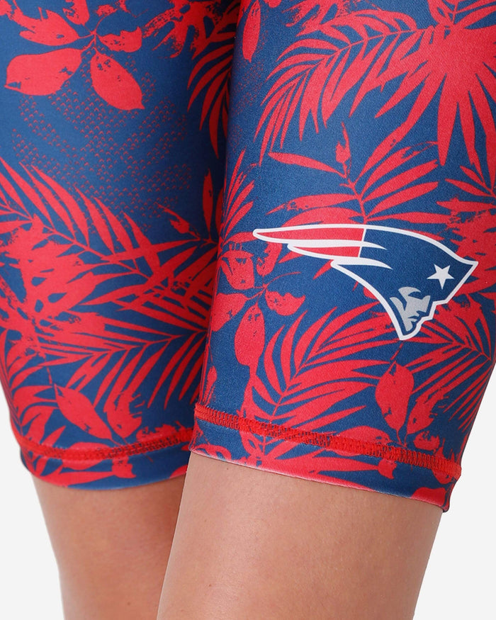 New England Patriots Womens Floral Bike Shorts FOCO - FOCO.com
