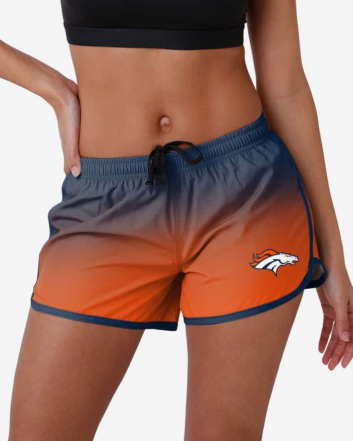 Denver Broncos Womens Gradient Running Shorts FOCO S - FOCO.com