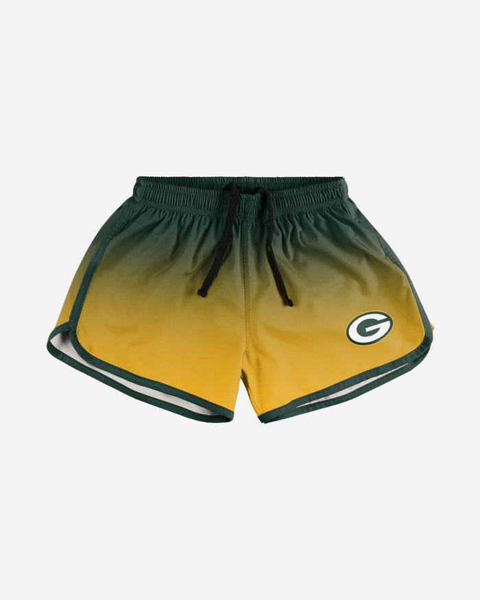 Green Bay Packers Womens Gradient Running Shorts FOCO - FOCO.com