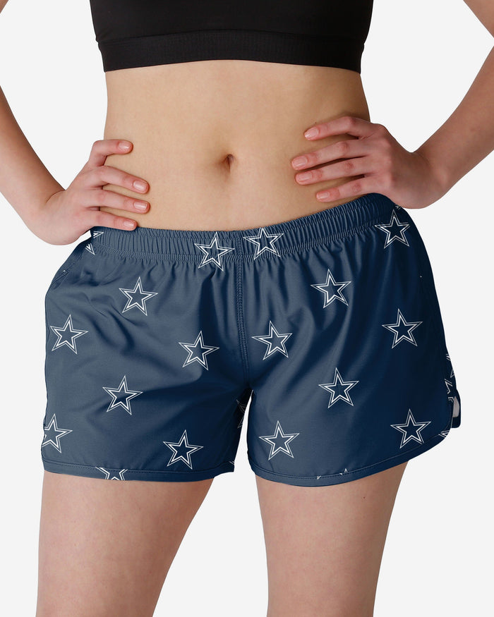 Dallas Cowboys Womens Mini Print Running Shorts FOCO S - FOCO.com