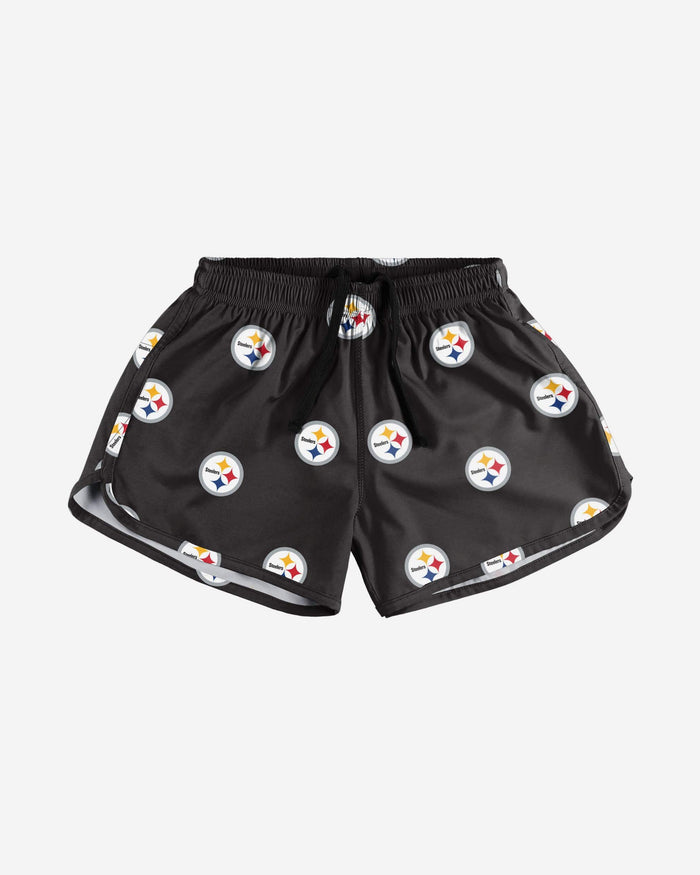 Pittsburgh Steelers Womens Mini Print Running Shorts FOCO - FOCO.com