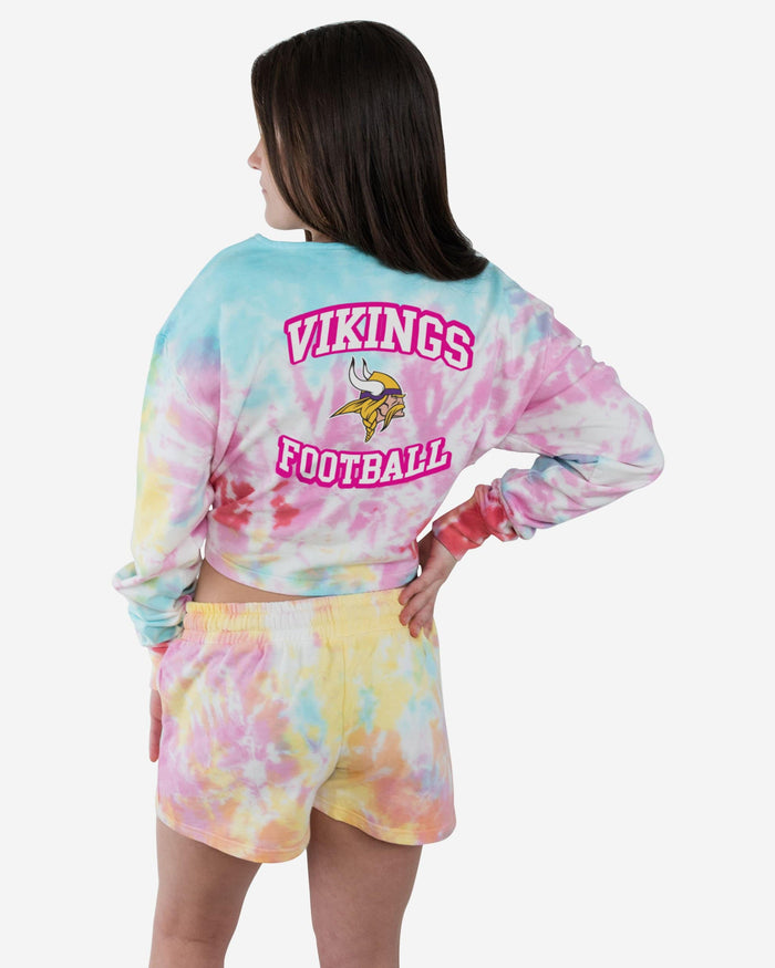 Minnesota Vikings Womens Pastel Tie-Dye Blast Lounge Shorts FOCO - FOCO.com