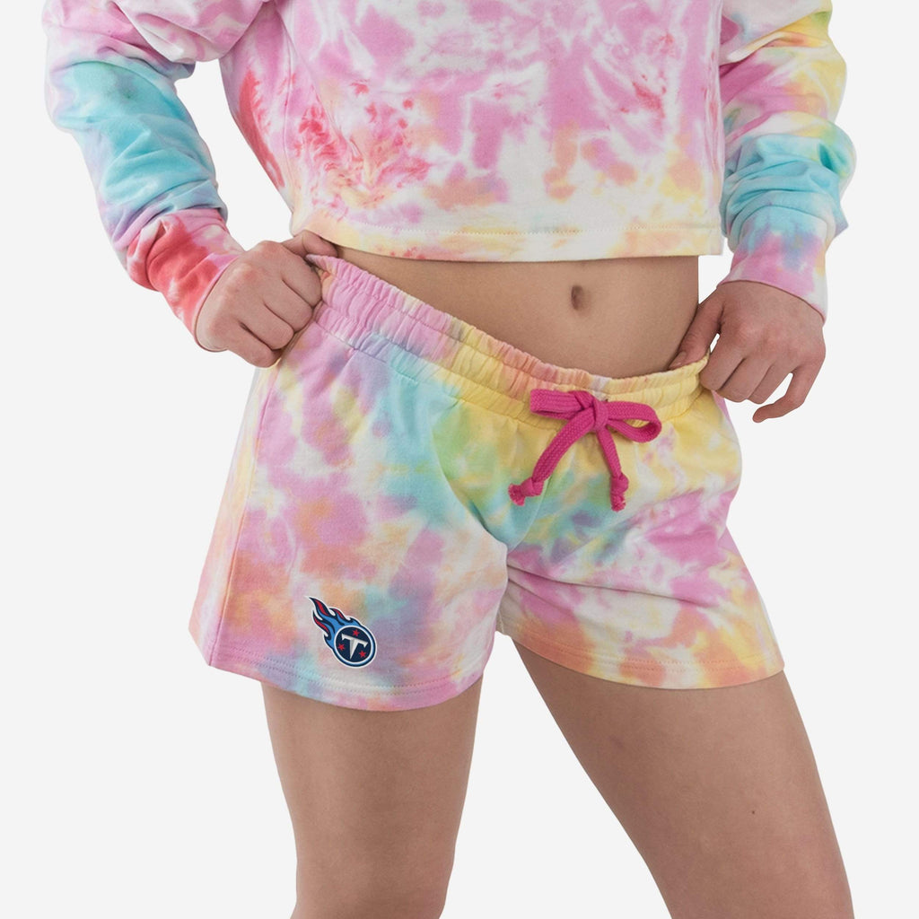 Tennessee Titans Womens Pastel Tie-Dye Blast Lounge Shorts FOCO S - FOCO.com