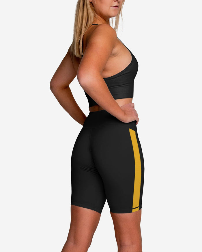 Pittsburgh Steelers Striped Bike Shorts FOCO - FOCO.com