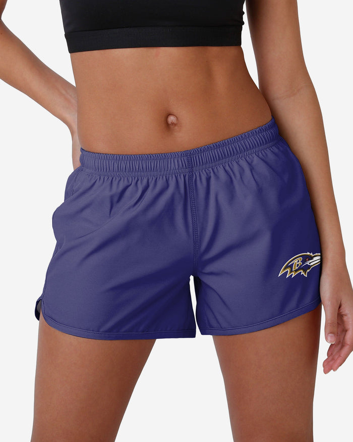Baltimore Ravens Womens Solid Running Shorts FOCO S - FOCO.com