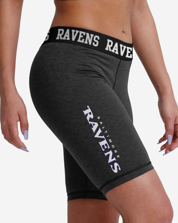 Baltimore Ravens Womens Team Color Static Bike Shorts FOCO - FOCO.com