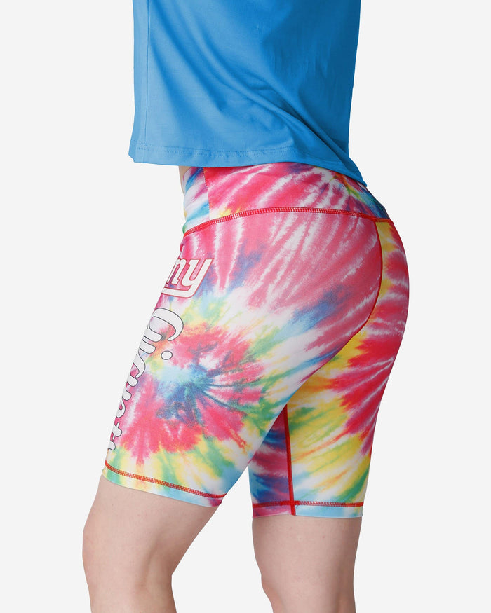 New York Giants Womens Tie-Dye Bike Shorts FOCO - FOCO.com