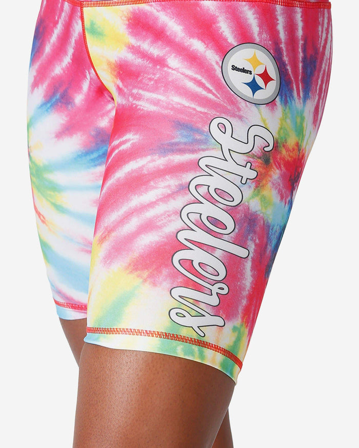 Pittsburgh Steelers Womens Tie-Dye Bike Shorts FOCO - FOCO.com
