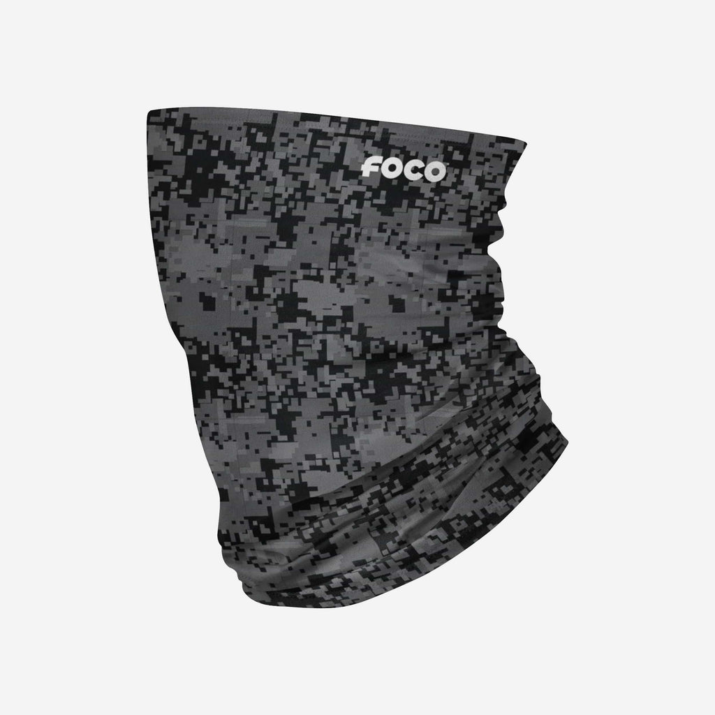 Black Digital Camo Polyfleece Gaiter Scarf FOCO - FOCO.com