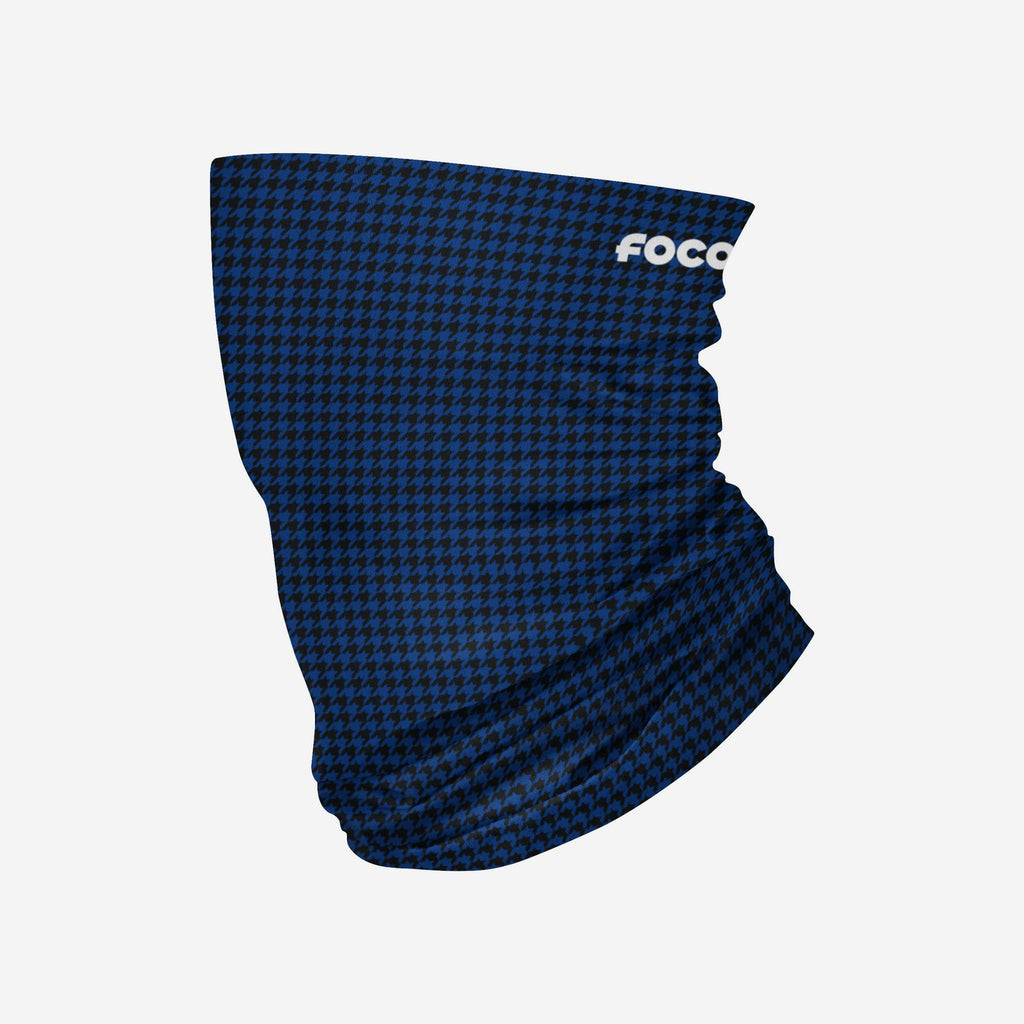 Blue Houndstooth Brushed Polyester Gaiter Scarf FOCO - FOCO.com