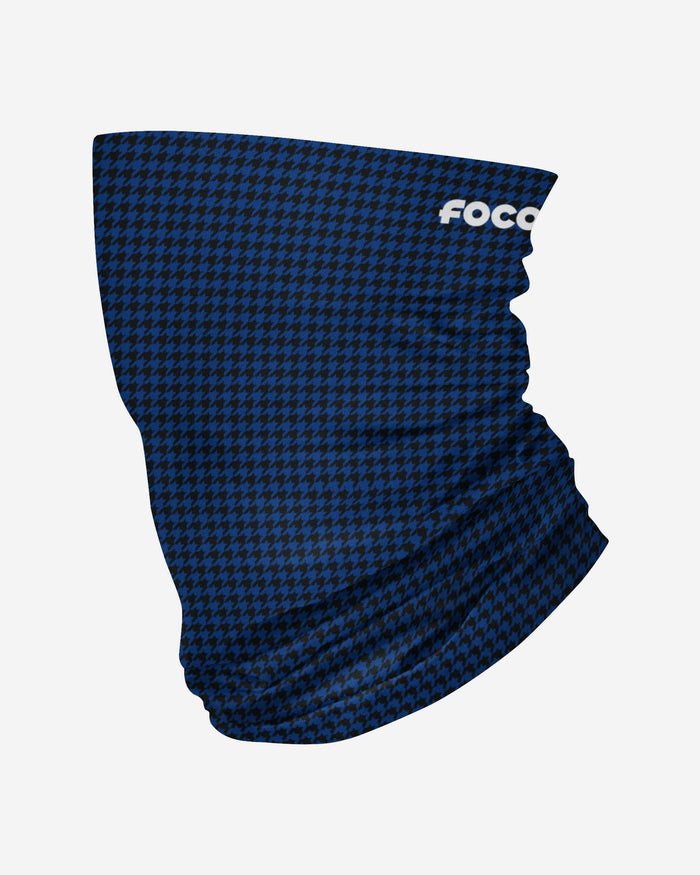 Blue Houndstooth Brushed Polyester Gaiter Scarf FOCO - FOCO.com