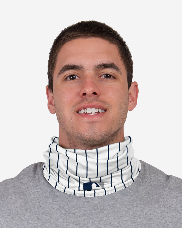 Clint Frazier New York Yankees On-Field Gameday Pinstripe Stitched Gaiter Scarf FOCO - FOCO.com