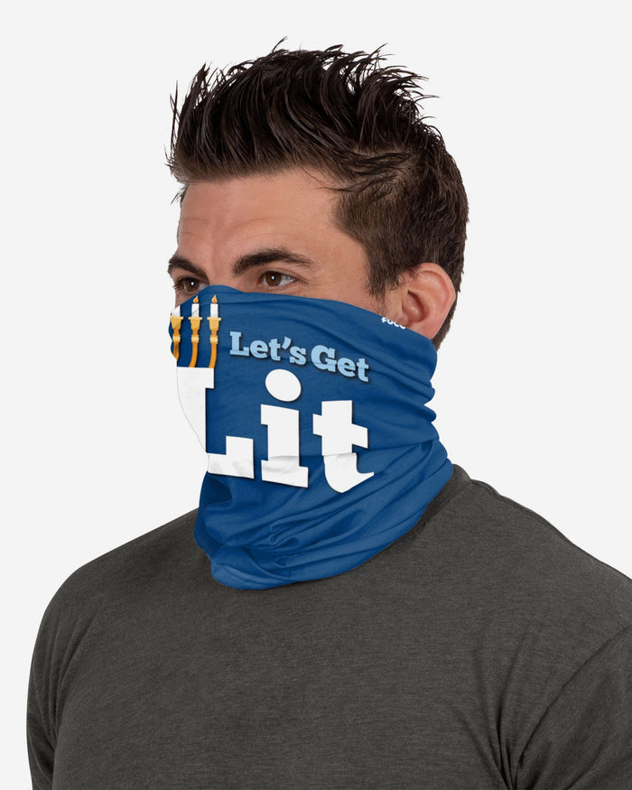 Lets Get Lit Hanukkah Gaiter Scarf FOCO - FOCO.com