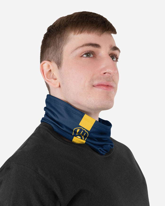 Milwaukee Brewers On-Field Navy UV Gaiter Scarf FOCO - FOCO.com