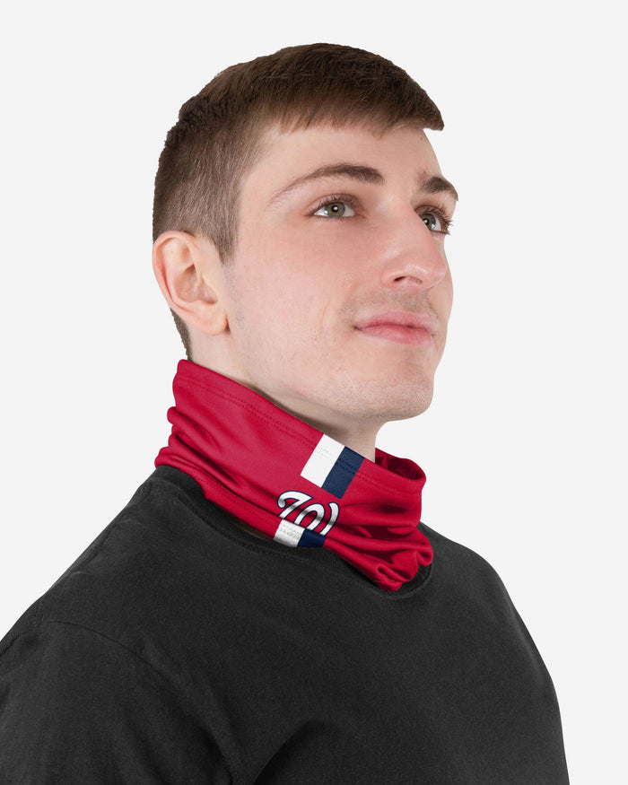 Max Scherzer Washington Nationals On-Field Red UV Gaiter Scarf FOCO - FOCO.com