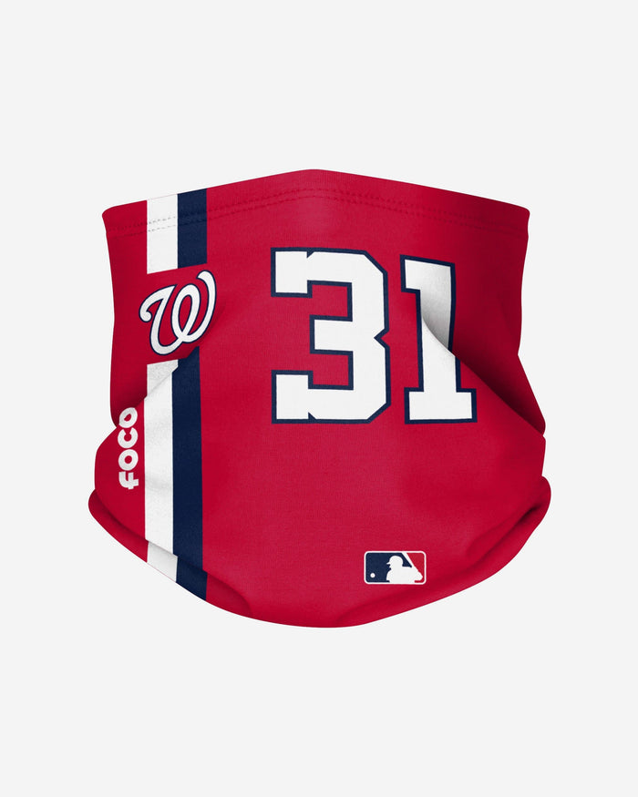 Max Scherzer Washington Nationals On-Field Red UV Gaiter Scarf FOCO - FOCO.com