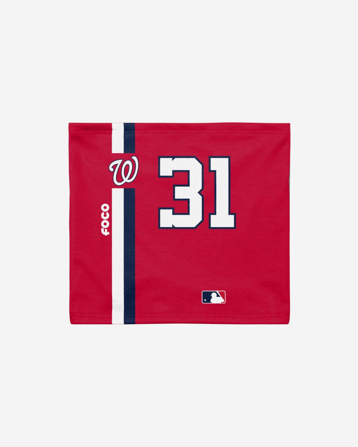 Max Scherzer Washington Nationals On-Field Red UV Gaiter Scarf FOCO - FOCO.com